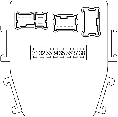 Infiniti M45 (2003-2004) - caja de fusibles y relés