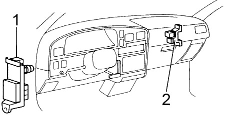 Toyota Hilux (1989-1997) - caja de fusibles y relés